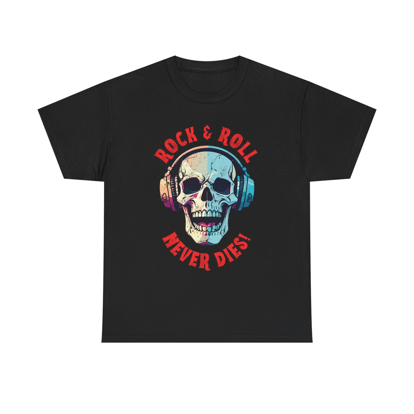 Rock & Roll Never Dies Skull T-Shirt