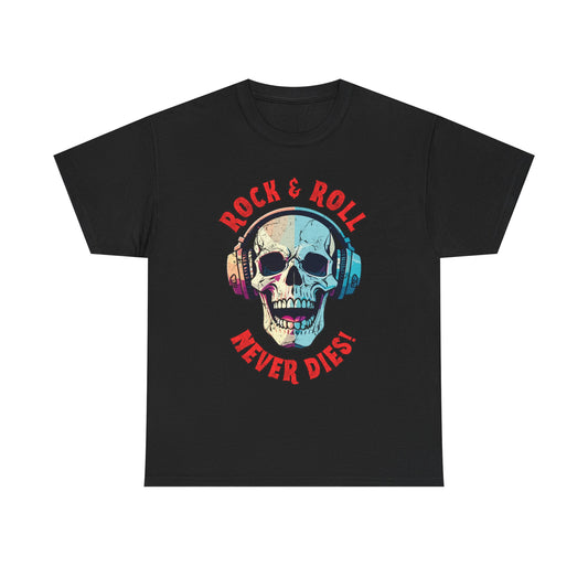 Rock & Roll Never Dies Skull T-Shirt
